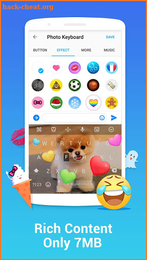Facemoji Keyboard Lite: GIF, Emoji, DIY Theme screenshot
