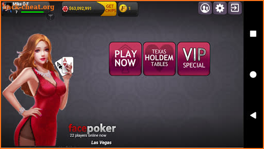 FacePoker Texas Holdem Poker screenshot