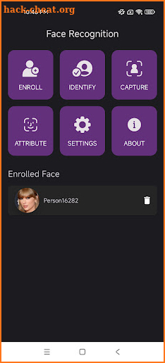 Facial recognition screenshot