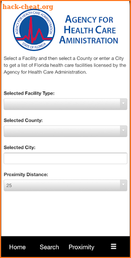 Facility Locator screenshot