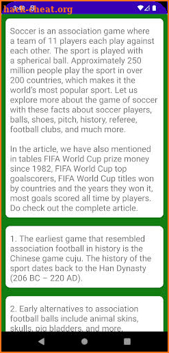 Facts About Soccer screenshot