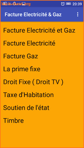 Facture Electricité & Gaz فاتورة الكهرباء والغاز screenshot