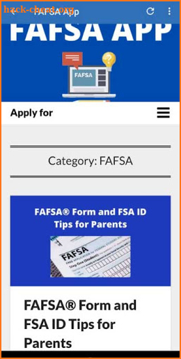 FAFSA App screenshot