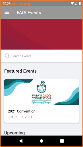FAIA Events screenshot