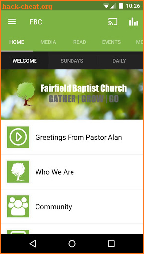 Fairfield Baptist Church screenshot
