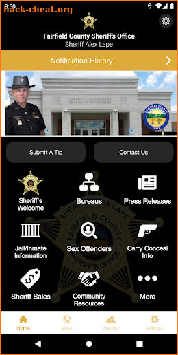 Fairfield County Sheriff Ohio screenshot