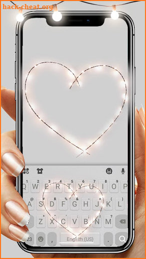 Fairy Lights Heart Keyboard Theme screenshot