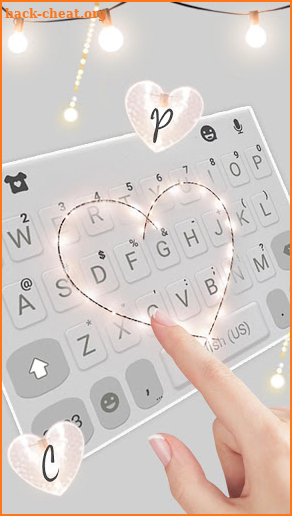 Fairy Lights Heart Keyboard Theme screenshot