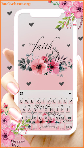 Faith Blossom Keyboard Background screenshot