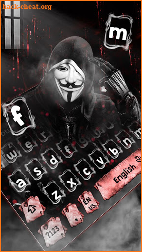 Fake Anonymous Mask Keyboard Theme screenshot