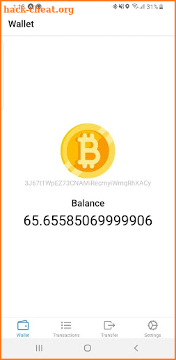 Fake Bitcoin Wallet screenshot