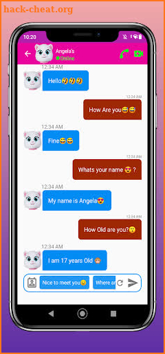 Fake Call & Chat From Angela’s screenshot