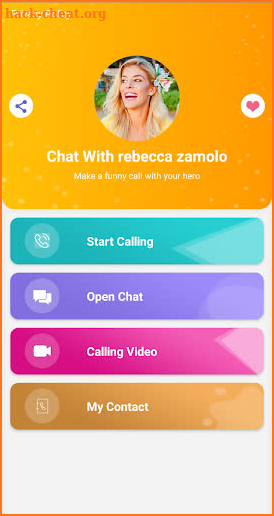 fake call and chat with Rebecca - prank screenshot