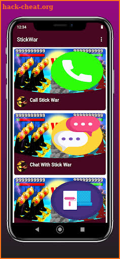 Fake Call & Video - Stickwar screenshot
