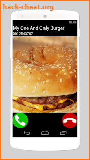 fake call burger screenshot