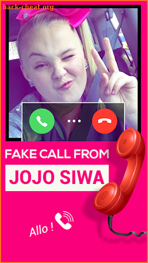 Fake call from Jojo Siwa screenshot