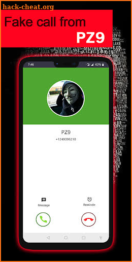 fake call from PZ9 screenshot
