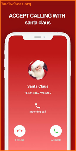 fake call from Santa Claus screenshot