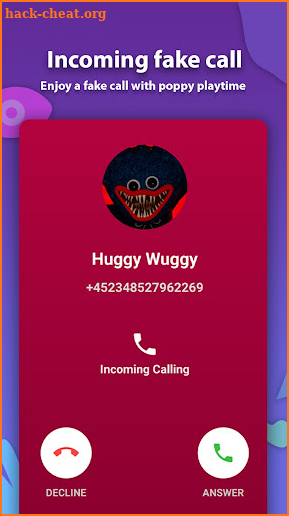 fake call Huggy Wuggy poppy screenshot