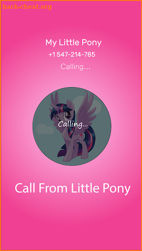 Fake Call MyLittle Pony prank screenshot