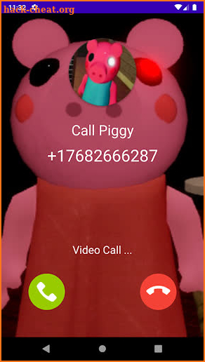 Fake Call Piggy - free robux Scary Granny! screenshot