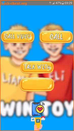 Fake Call Video Live Chat : Eli and Liam Twin Toys screenshot