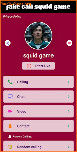 Fake call with Squid game-prank screenshot