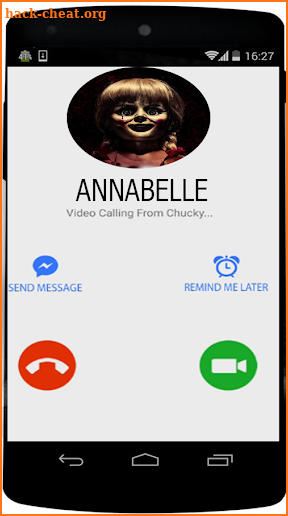 fake calling from annabelle doll prank screenshot