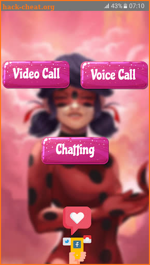 Fake Chat & Call Video : Super Ladybug Noir screenshot