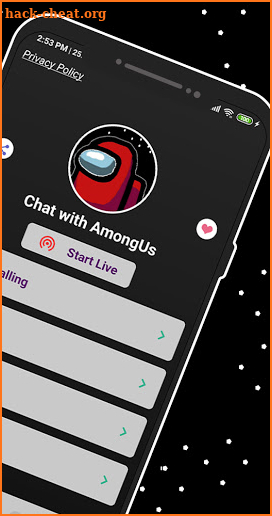 Fake chat Call with  Among-Simulator screenshot