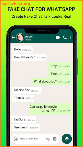 Fake Chat For Whatsapp - Fake Chat Conversation screenshot