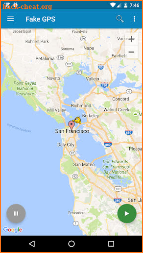 Fake GPS location screenshot
