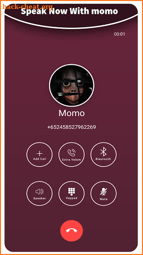fake live chat and call Scary from momo-prank screenshot