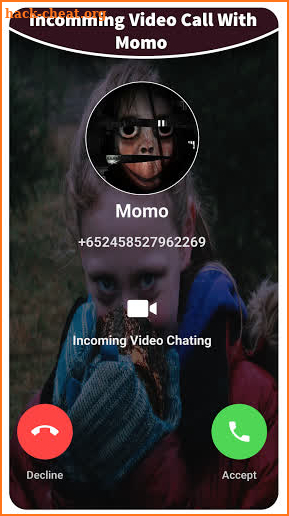 fake live chat and call Scary from momo-prank screenshot