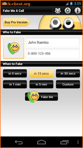 Fake Me A Call screenshot