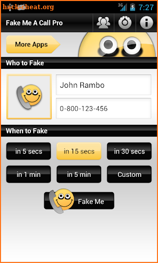 Fake Me A Call Pro screenshot