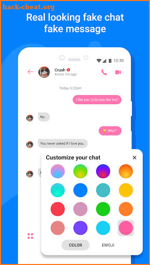 Fake messenger: funny fake chat, fake video call screenshot