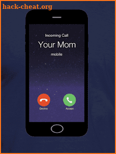 Fake Mom/Dad call and message screenshot