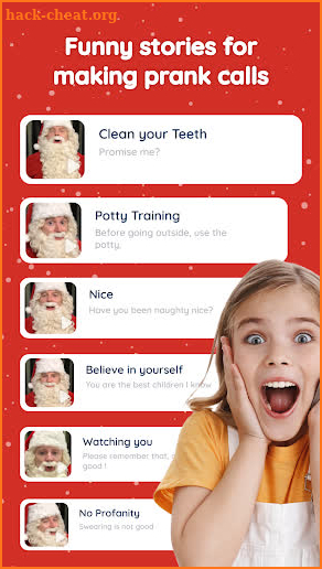 Fake text, prank call to Santa screenshot