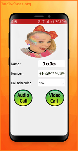 Fake Video & Audio Call From jj Girl screenshot