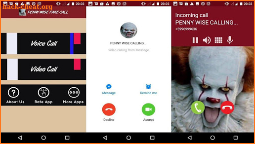 Fake Video Call by Pennywise free screenshot