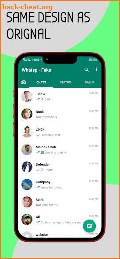 Fake Whatsp Chat - Pro screenshot