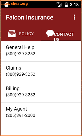 Falcon Insurance Company screenshot