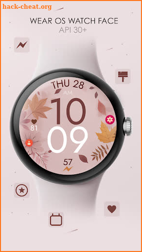 Fall Autumn digital watch face screenshot