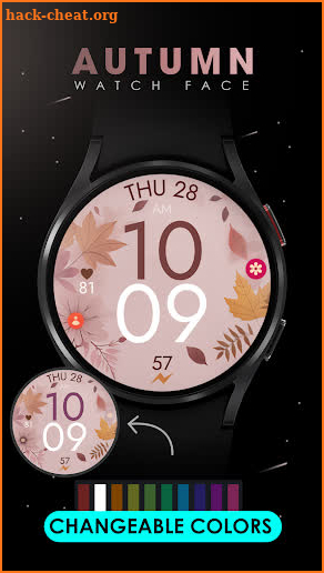 Fall Autumn digital watch face screenshot