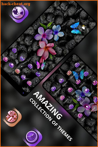 Falling flower theme colorful butterflies screenshot