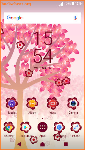 Falling Flowers Red - Live Wallpaper screenshot