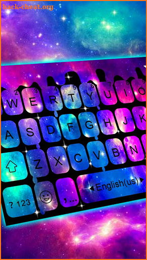 Falling Galaxy Droplets Keyboard Theme screenshot