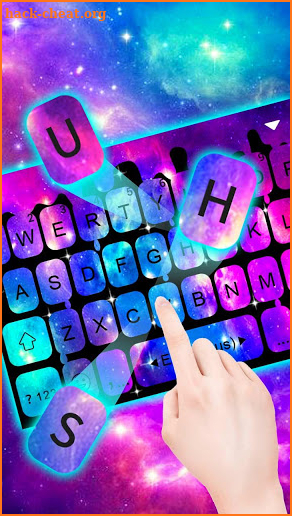 Falling Galaxy Droplets Keyboard Theme screenshot