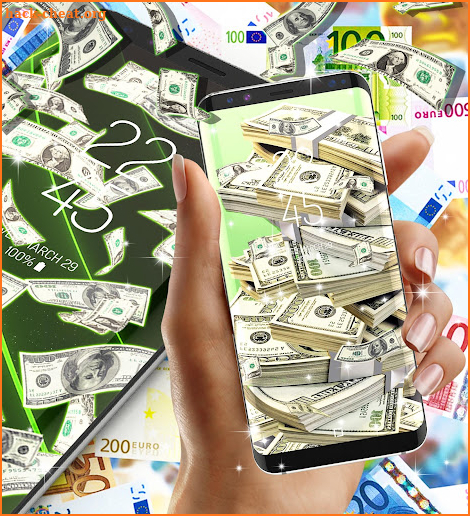 Falling money live wallpaper screenshot